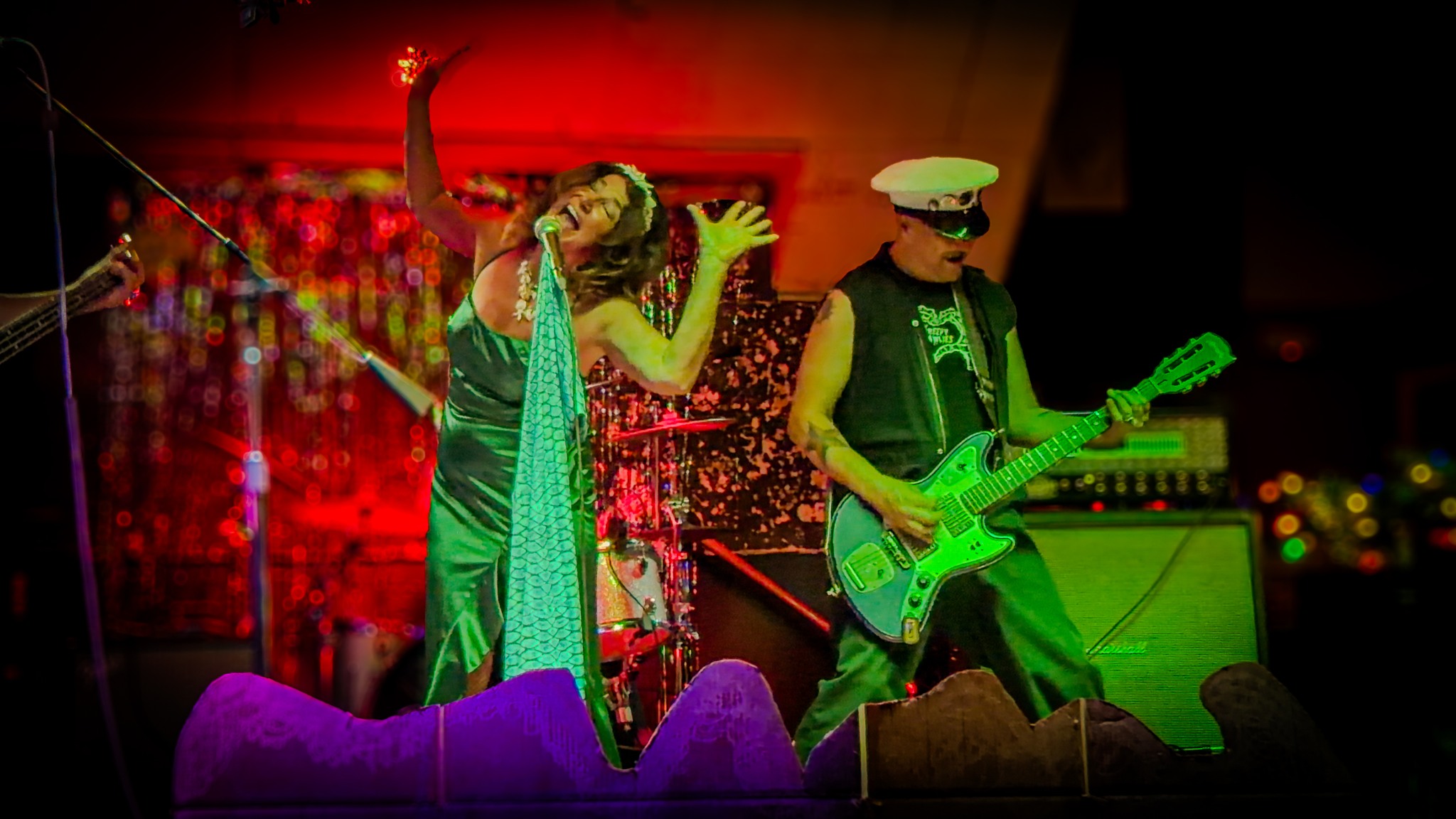 Mermaid and Chris Crash on stage at Kilowatt SF